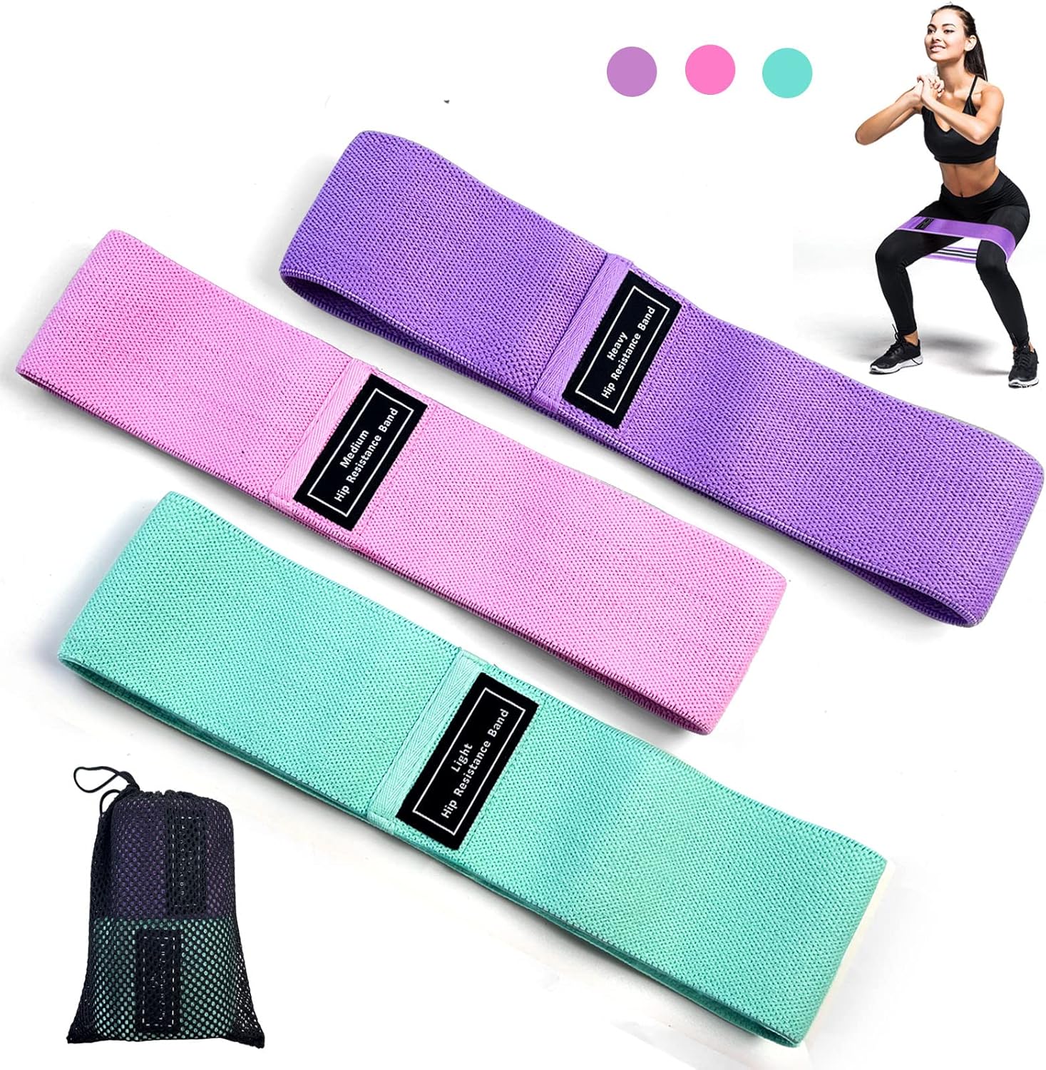 Sky Touch Fabric Resistance Bands Set